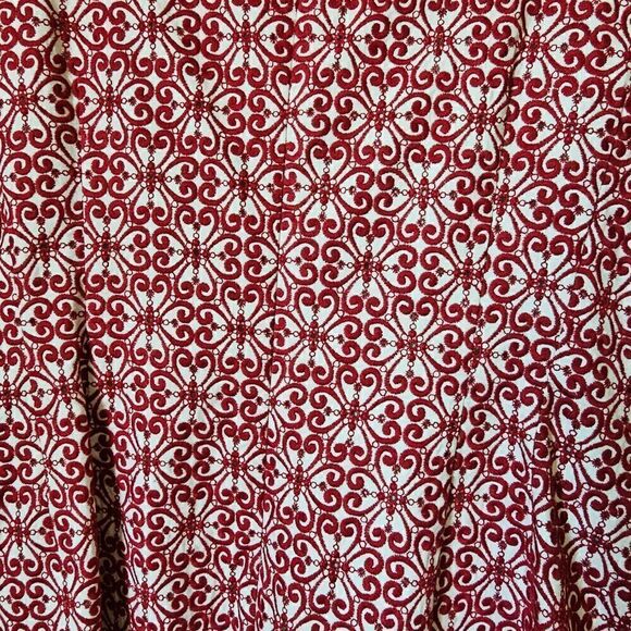 EUC BEAUTIFUL TALBOTS RED EMBROIDERED SHIFT DRESS SIZE 12 - Picture 9 of 15